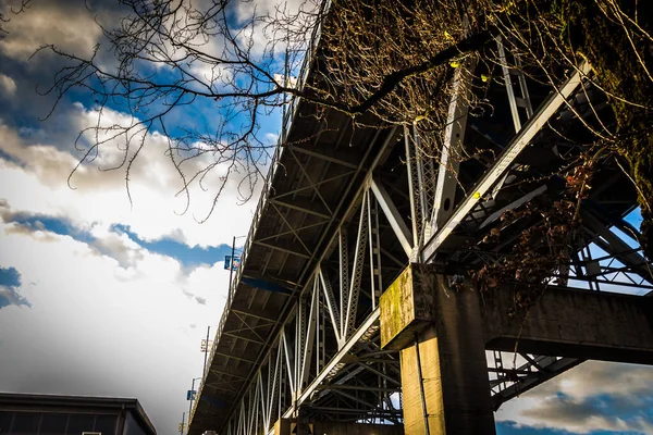 Burrad Bridge Vancouver Downtown Canada — Stock Photo, Image