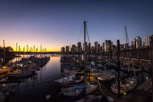 Günbatımı Vancouver su cephesi Güzel 