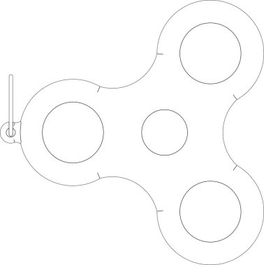 Basit bir gamzeli üçlü. Siyah ve beyaz resim. 