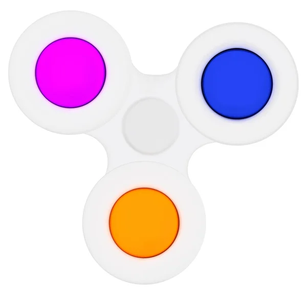 Einfache Grübchen dreifarbige 2D-Anti-Stress-Spielzeug. — Stockvektor