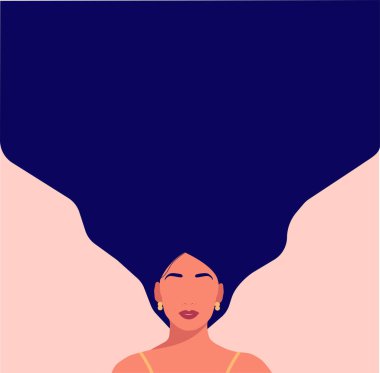 Düşünen, yansıtan güzel bir kızın portresi..