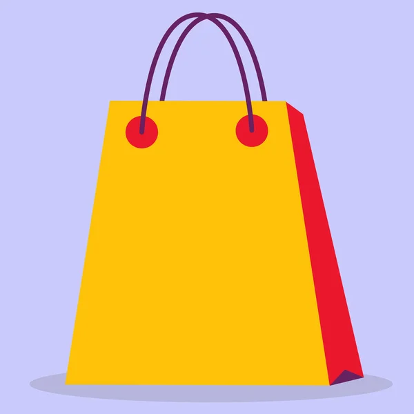 Das Symbol einer flachen Einkaufstasche. Einkaufen. — Stockvektor