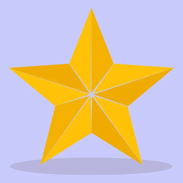 The vector star icon is made in a flat style. — Stock Vector