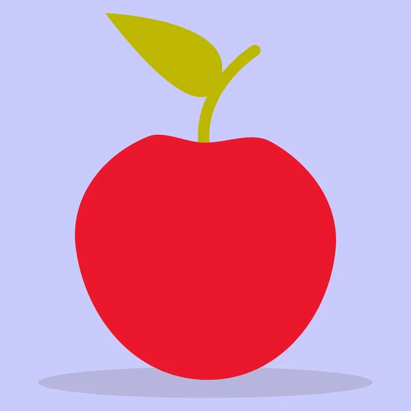 Fruta Una Manzana Roja Icono Manzana Imagen Está Hecha Estilo — Vector de stock