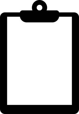 Belgeler için simge tutucu ve dizinler, siyah siluet ile bir sayfa kağıt.