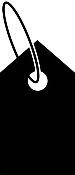 Badge tag sur le produit, silhouette noire. — Image vectorielle