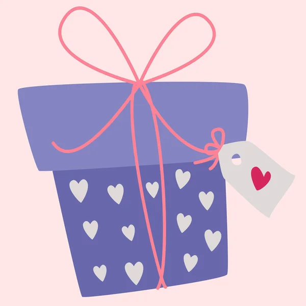 Подарунок День Свята Вектор Любить Символи Формі Коробки Серце Щасливих — стоковий вектор