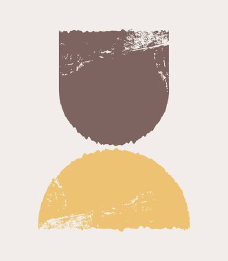 Duvar dekorasyonu. Basit formlar. Kompozisyon düz bir stilde. Basit formlar. Bir dizi kartpostal, posterler, soyut kompozisyonlarla dolu arka planlar. Modern sanatın tasarımı.