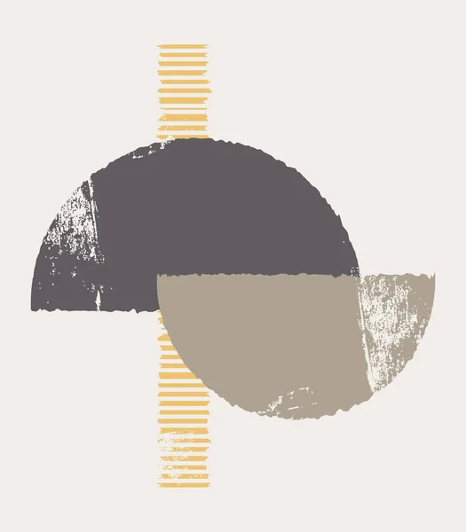 Fond Art Abstrait Minimaliste Avec Des Éléments Forme Vectorielle Design — Image vectorielle