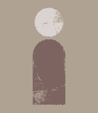 Modern arka plan, boho orta yüzyılın moda tarzını benimsiyor. Geometrik vektör duvar dekoru.