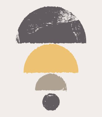 Retro soyut geometrik arka plan. Düz şekilli bir poster. Soyut şekil ve biçimlere sahip modern geometrik desen.