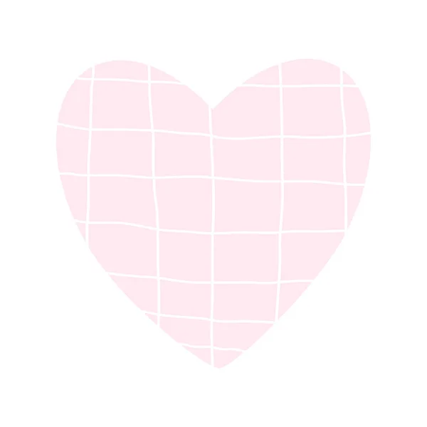Ζωγραφισμένη Ροζ Καρδιά Καρδιά Κλουβί Αφηρημένο Στοιχείο Εικονογράφηση Διανύσματος Ημέρα — Διανυσματικό Αρχείο