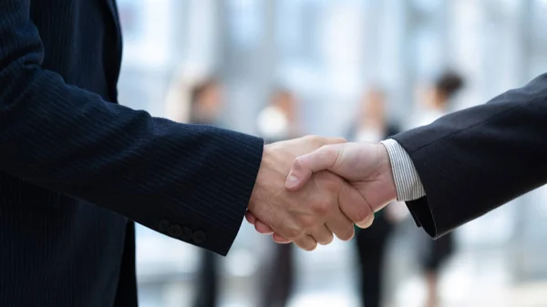 Business Handshake Business People Office Background — Stock Photo, Image