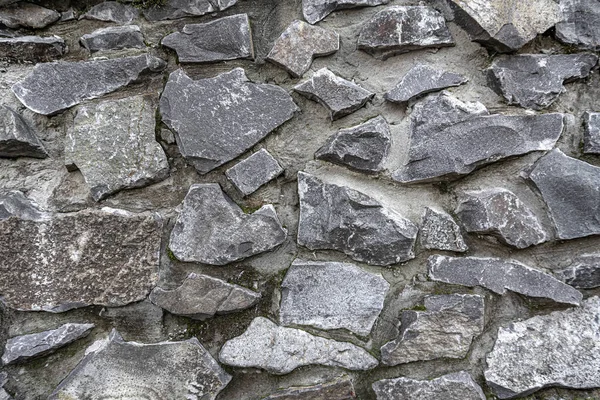 Steinmauerwerk Aus Großen Pflastersteinen Die Textur Ist Deutlich Sichtbar — Stockfoto