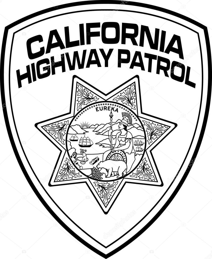 Calfornia Highway Patrol Shoulder patch/California Highway Patrol Sleeve Patch