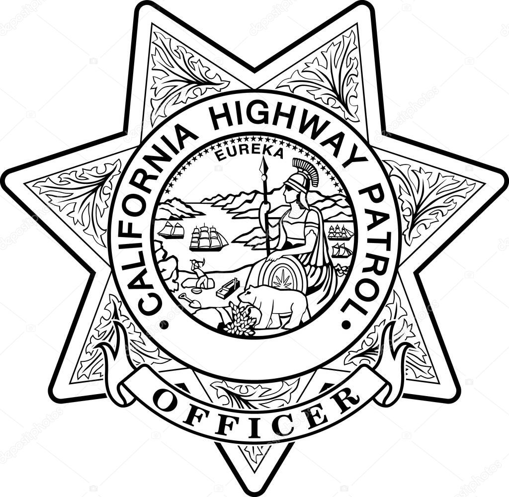 California Highway Patrol Officer SVG CHP Officer/California Highway Patrol Officer