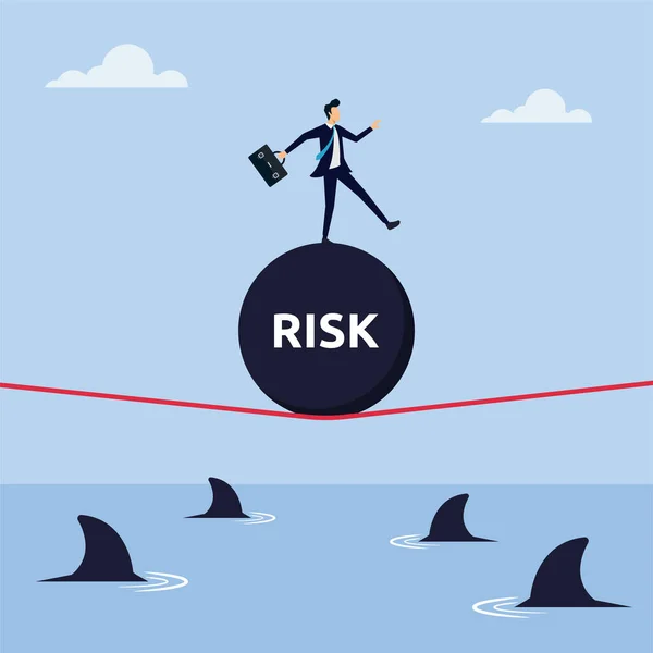 Risk Taker Koncept För Framgång Vektor Illustration — Stock vektor