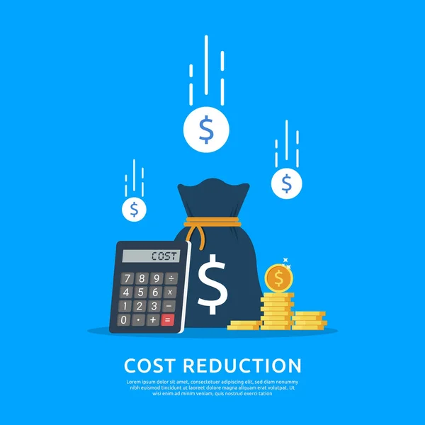 Μείωση Κόστους Μείωση Κόστους Βελτιστοποίηση Κόστους Επιχειρηματική Ιδέα Στοίβα Των — Διανυσματικό Αρχείο