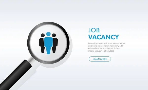 Job Vacancy Concept Minimal Business Recruiting Announcement — Vector de stock