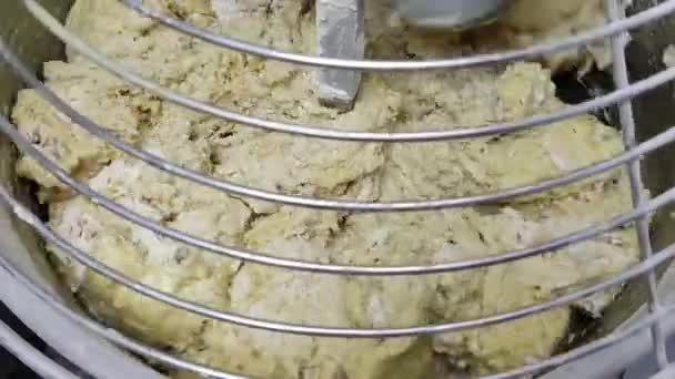 Machine Mixes Dough — Stock Video