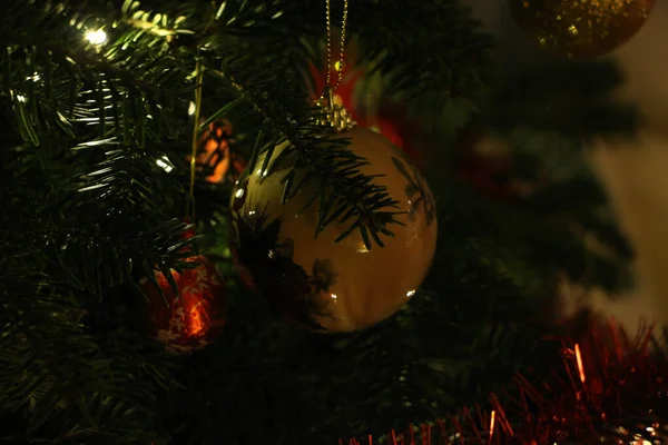 Christmas Decorations Sparkling Christmas Tree — Stock Photo, Image