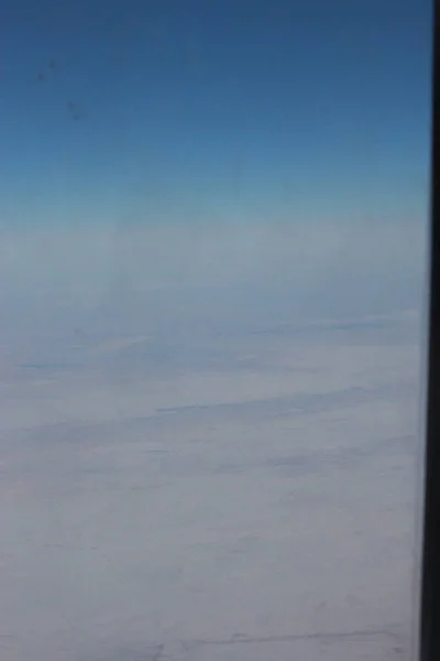 Сибирские Пейзажи Самолета Пролетающего Над Головой — стоковое фото