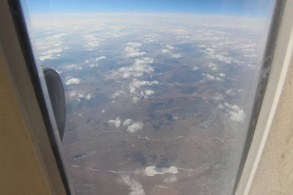 Paisajes Siberianos Vistos Desde Avión Que Pasa Por Encima — Foto de Stock