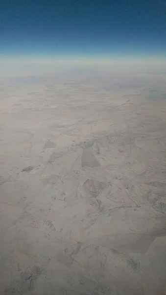 로지나가는 비행기에서 바라본 시베리아 — 스톡 사진