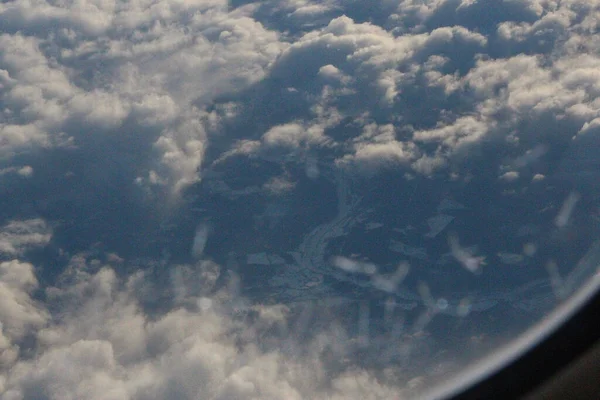 Paisajes Siberianos Vistos Desde Avión Que Pasa Por Encima — Foto de Stock
