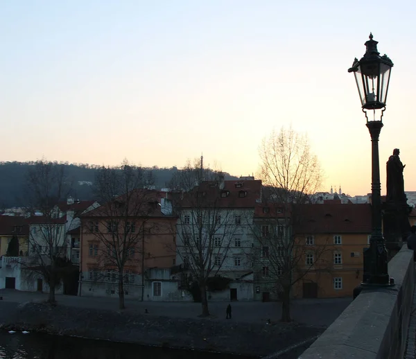 Andando Por Olhando Para Horizonte Ruas Praga — Fotografia de Stock