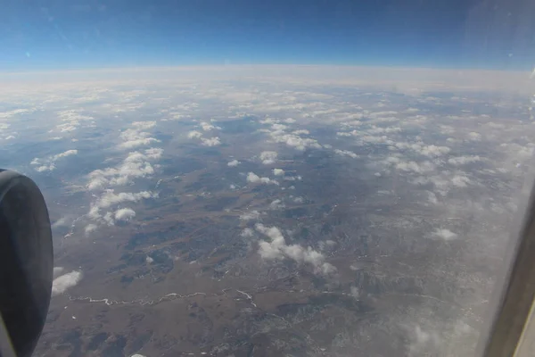 Paesaggi Siberiani Visti Aereo Che Passa Sopra Testa — Foto Stock