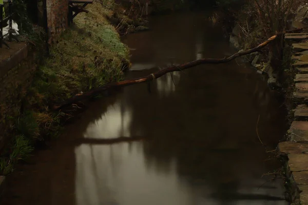 Dulas Brook Fut Keresztül Ewyas Haroldon Ősszel Herefordshire Ben — Stock Fotó