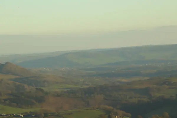 Hügel Und Täler Von Herefordshire Sonnen Sich Der Wintersonne — Stockfoto