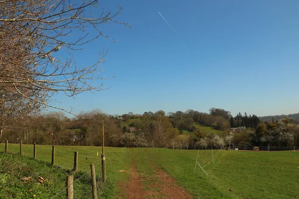 Colinas Vales Herefordshire Que Banham Sol Inverno — Fotografia de Stock