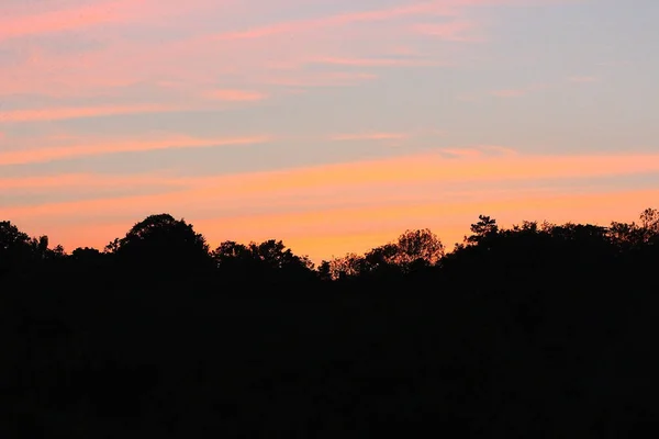 Puesta Sol Sobre Los Cielos Hertfordshire Sur Inglaterra —  Fotos de Stock