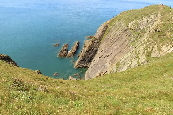 Dalgalar Kuzey Devon Sahiline Çarpıyor — Stok fotoğraf