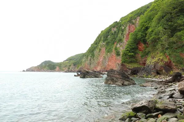 Waves Crashing North Devon Coast — Stockfoto