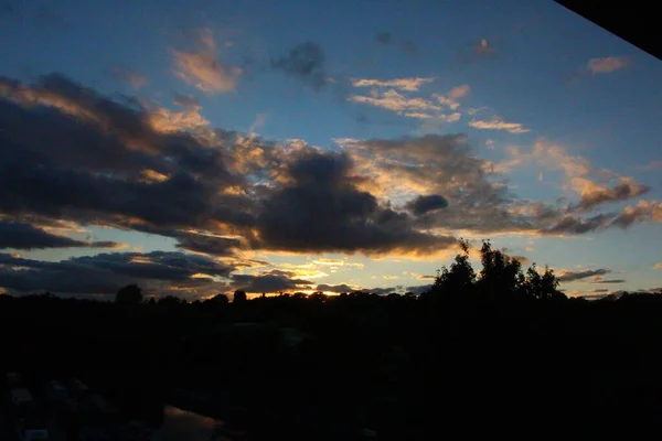 Tramonto Sul Cielo Dell Hertfordshire Nel Sud Dell Inghilterra — Foto Stock