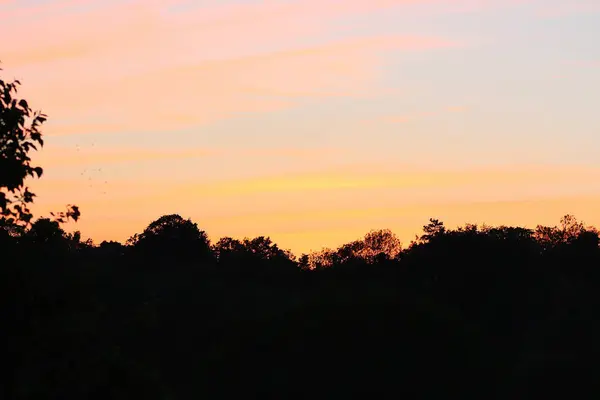 Solnedgång Över Hertfordshires Himmel Södra England — Stockfoto