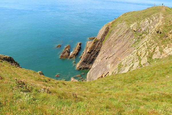 Waves Crashing North Devon Coast — 스톡 사진