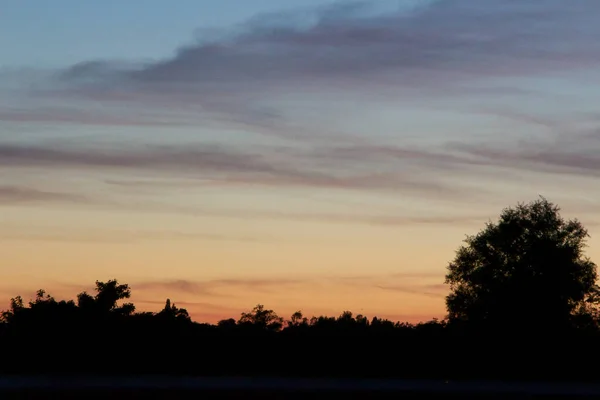 Zachód Słońca Nad Niebem Hertfordshire Południu Anglii — Zdjęcie stockowe
