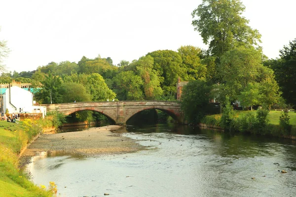 Rivier Eden Loopt Door Appleby Westmoreland Een Glorieuze Zomerdag — Stockfoto