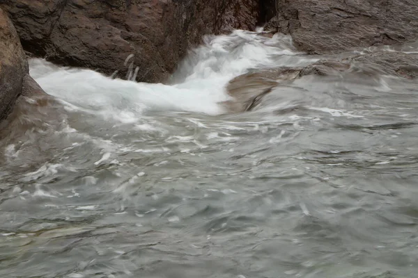 Waves Crashing North Devon Coast — 图库照片