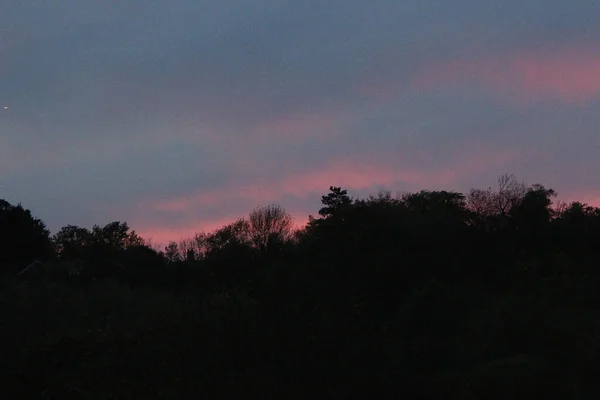 Pôr Sol Sobre Céus Hertfordshire Sul Inglaterra — Fotografia de Stock