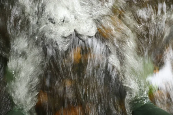 Fast Flowing Water Crashing Green Wellies River South Cornwall — Foto de Stock