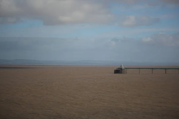 Severn River Seeing Animals Forests Piers Churches Clevedon Somerset Warm —  Fotos de Stock