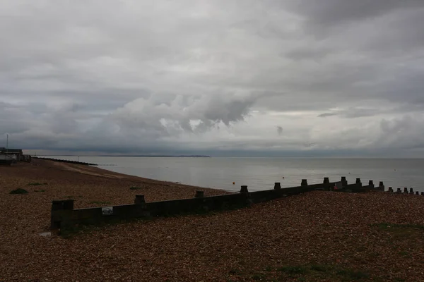 Late Summer Strolling Sands Beaches Whitstable Kent Taking Sights Patterns — Stockfoto