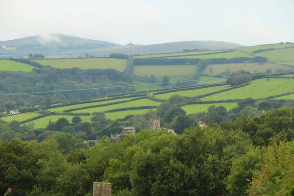 Kuzey Devon 'da yaz güneşinin altında güneşlenerek