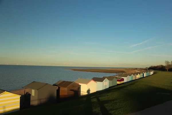 Late Summer Strolling Sands Beaches Whitstable Kent Taking Sights Patterns — Stockfoto