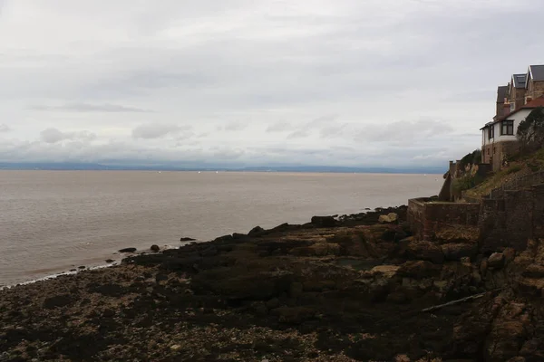 Severn River Seeing Animals Forests Piers Churches Clevedon Somerset Warm — стокове фото